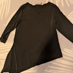 Chico's Black Asymmetrical Tunic Top